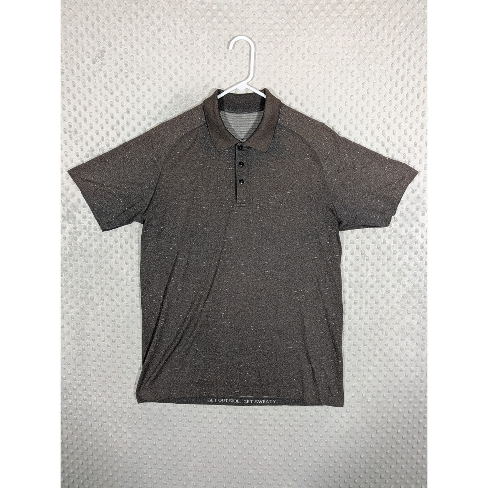 Lululemon Metal Vent Tech Polo Shirt Men's XL Gray Speckled Performance Golf